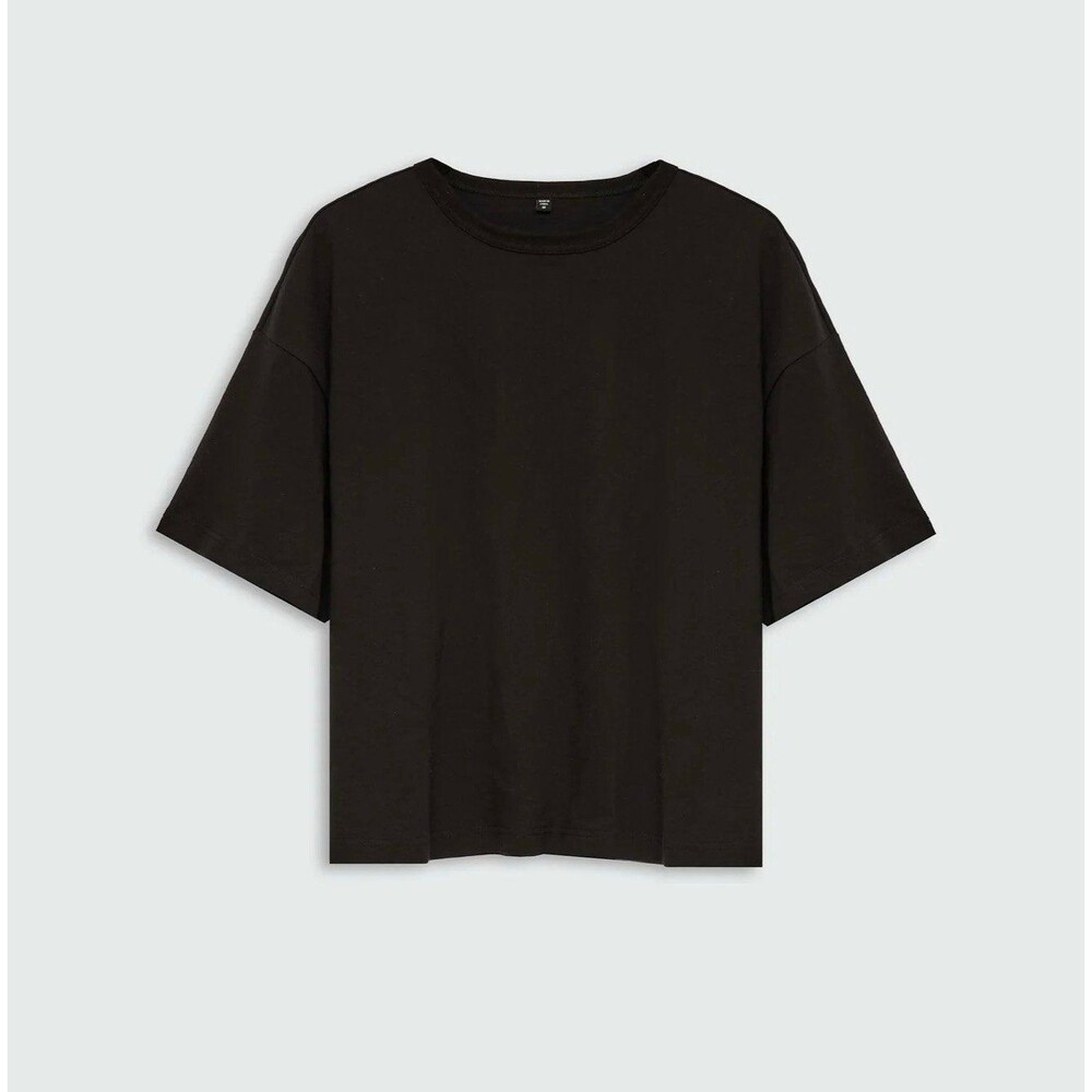 Ananke Fate Heavyweight Cropped Tee Black Large L